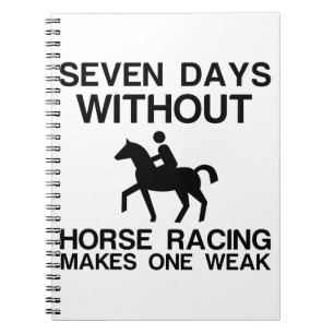 CADERNO ESPIRAL SETE DIAS SEM CAVALO FAZ UM FRACO
