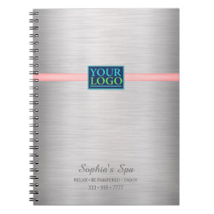Caderno Espiral Seu Logotipo, Promova Negócios, Dourado Polido e R