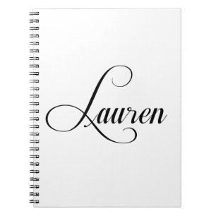 Caderno Espiral Seu Nome É Lauren Calliografia