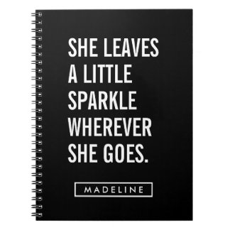 Caderno Espiral Seu nome | Ela Sai Um Pouco De Fenda