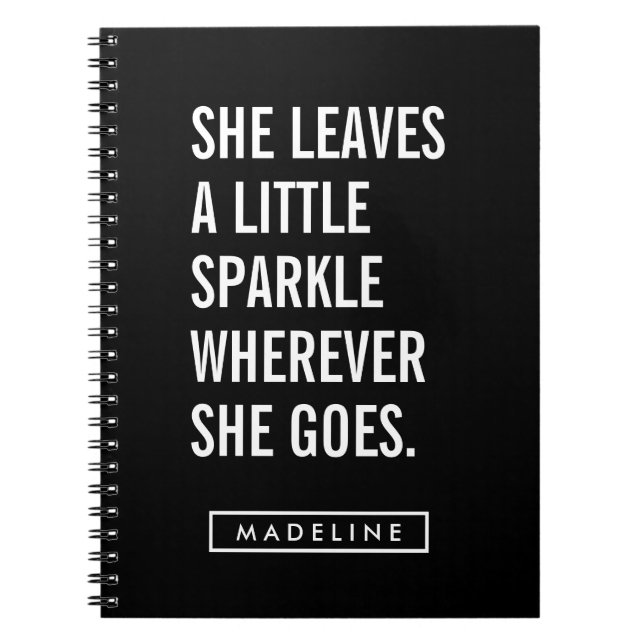 Caderno Espiral Seu nome | Ela Sai Um Pouco De Fenda (Frente)