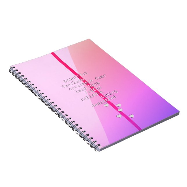 Caderno Espiral Seu nome ou mensagem com palavras cruzadas? Sobre  (Lado Direito)