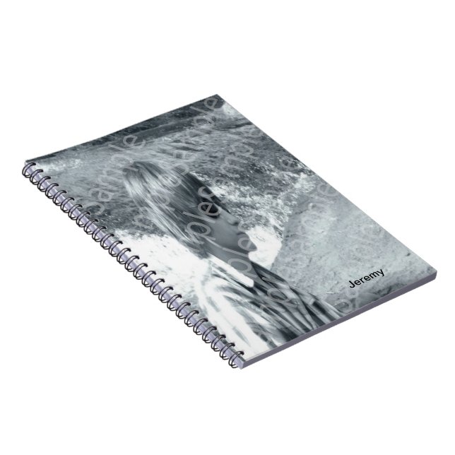 Caderno Espiral Seu notebook de foto e nome (Lado Direito)