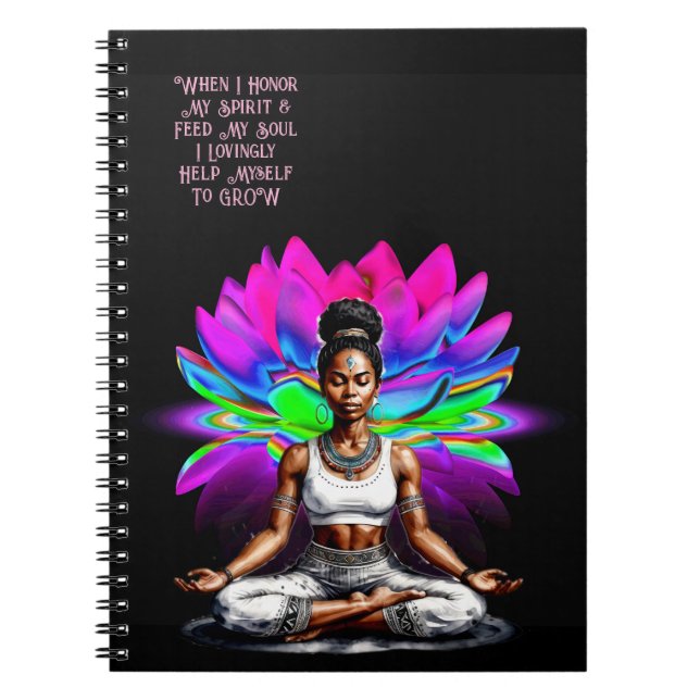 Caderno Espiral Seu Notebook De Foto Espiral Cresce (Frente)