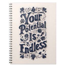 Caderno Espiral Seu Potencial É Um Fundo Infinito De Beige