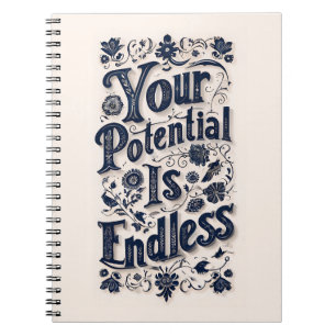 Caderno Espiral Seu Potencial É Um Fundo Infinito De Beige