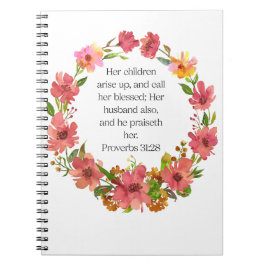 Caderno Espiral Seus filhos se levantam e a chamam de abençoada...