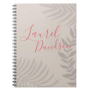 Caderno Espiral Shadow Palm Tan