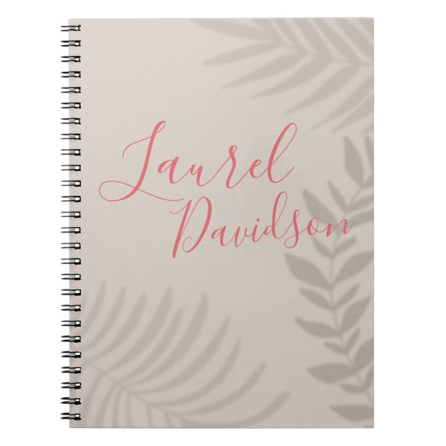 Caderno Espiral Shadow Palm Tan (Frente)