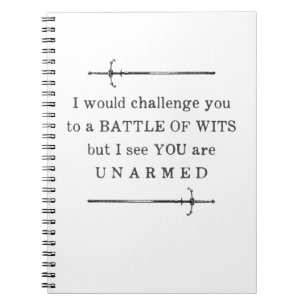 Caderno Espiral Shakespeare Funny Quote Piada