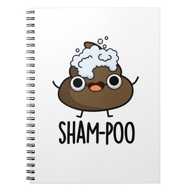 Caderno Espiral Sham-Poo Engraçado Com Bolhas De Shampoo (Frente)