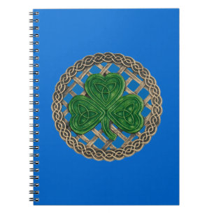 Caderno Espiral Shamrock Azul No Notebook Céltico Knox