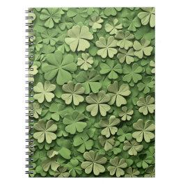 CADERNO ESPIRAL SHAMROCKS VERDE IRLANDÊS DA COBERTURA CELTICA