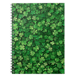 CADERNO ESPIRAL SHAMROCKS VERDE IRLANDÊS DA COBERTURA CELTICA
