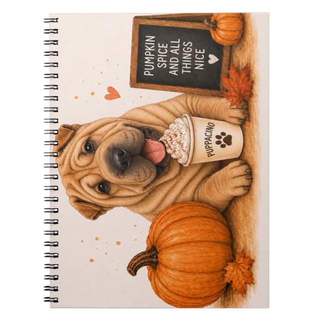 Caderno Espiral Shar Pei Pumpkin Spice (Frente)
