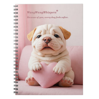 Caderno Espiral Shar Pei Puppy – Sweet Embrace by WangWang