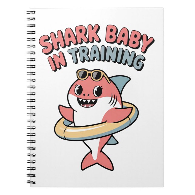 Caderno Espiral Shark Baby in Training | Kids (Frente)