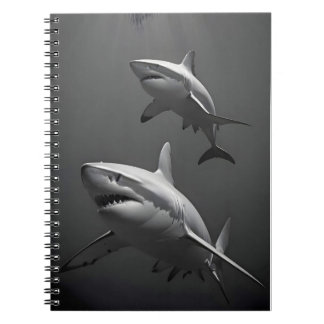 Caderno Espiral Shark Wildlife Wallpaper majestoso