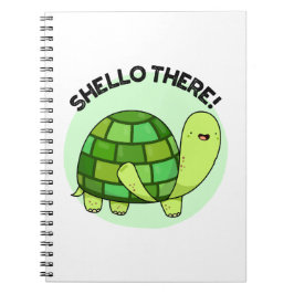 Caderno Espiral Shello There Piada de Tartaruga Engraçada 