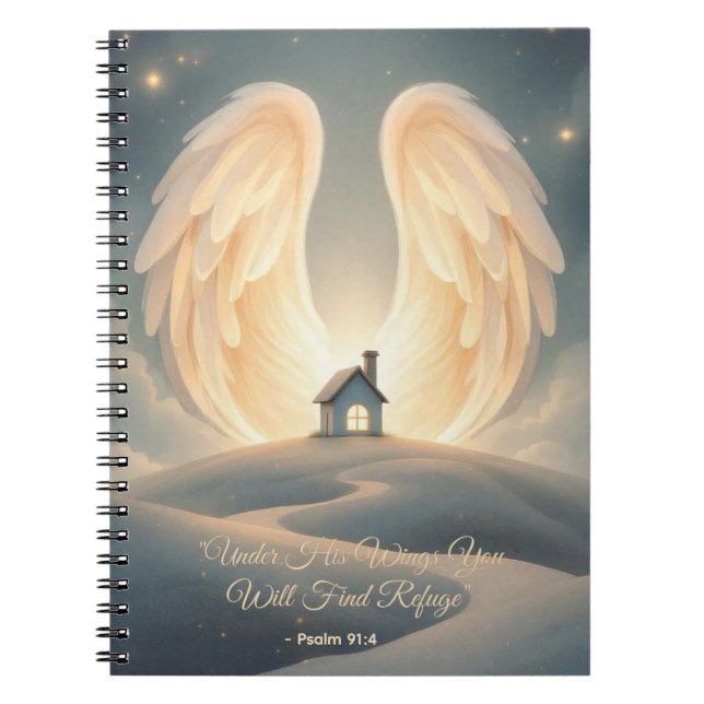 Caderno Espiral Sheltering Wings - Christian Prayer & Hope Journal (Frente)