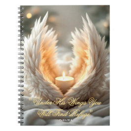 Caderno Espiral Sheltering Wings - Christian Prayer & Hope Journal