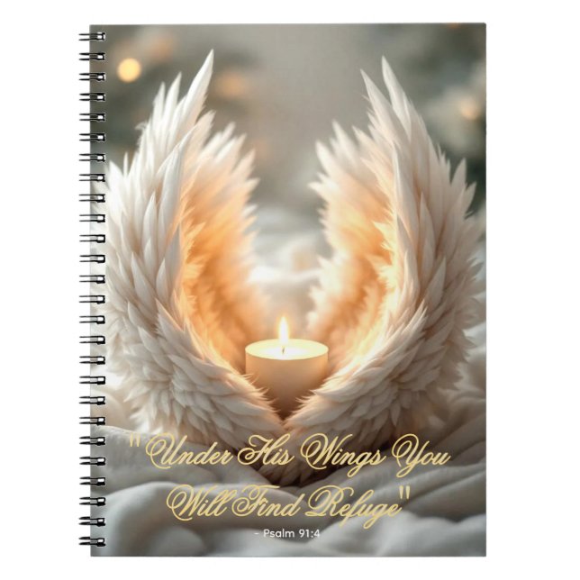 Caderno Espiral Sheltering Wings - Christian Prayer & Hope Journal (Frente)