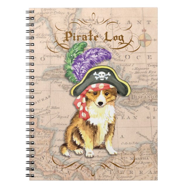 Caderno Espiral Sheltie Pirate (Frente)