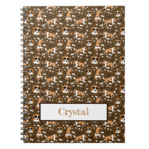 Caderno Espiral Shelties Shetland Sheepdog Pattern Brown Notebook
