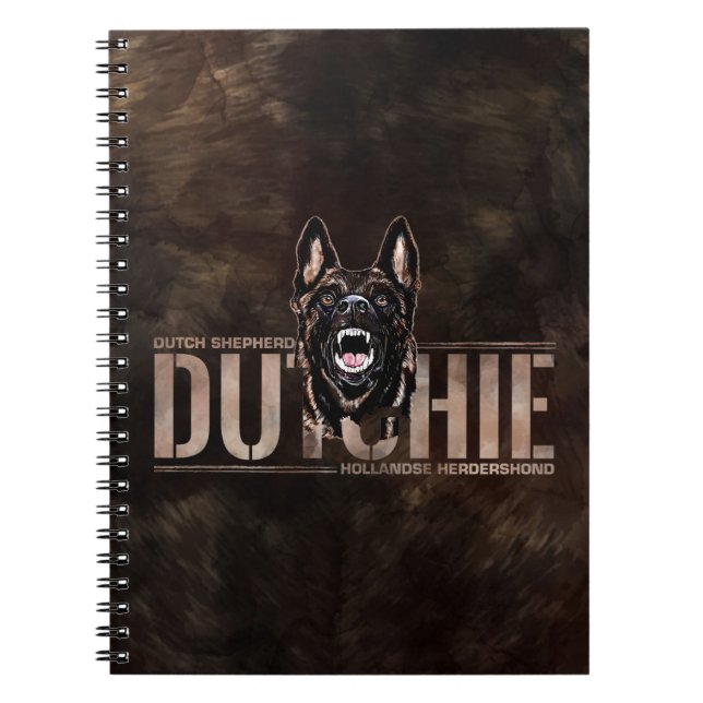 Caderno Espiral Shepherd - Hollandse Herdershond (Frente)