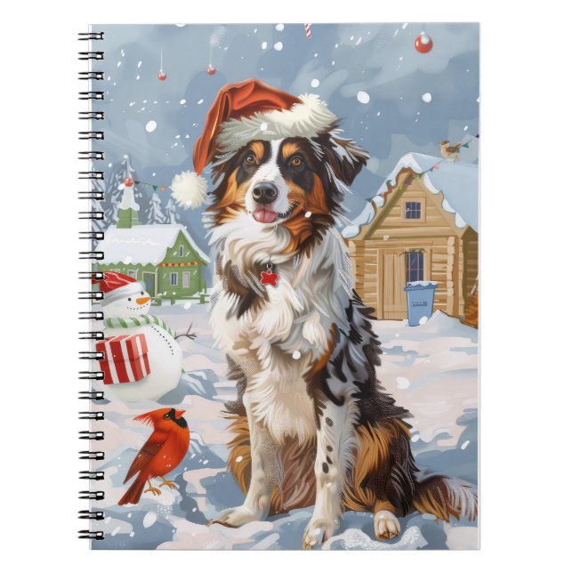 Caderno Espiral Shepherd Winter Wonderland Natal australiano (Frente)