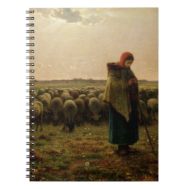 Caderno Espiral Shepherdess com seu Flock, 1863 (Frente)