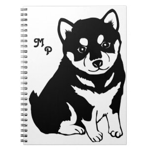 Caderno Espiral Shiba Inu Cuppy Art Monograma