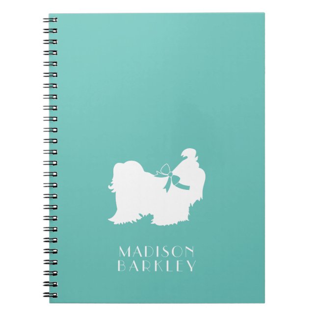 Caderno Espiral Shih-Tzu Cachorro Puppy Cabelo Longo (Frente)