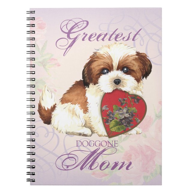 Caderno Espiral Shih Tzu Heart Mãe (Frente)