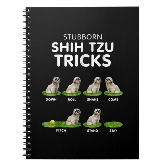 Caderno Espiral Shih Tzu Lover | Engraçado Shih Tzu Trick Amor (Frente)