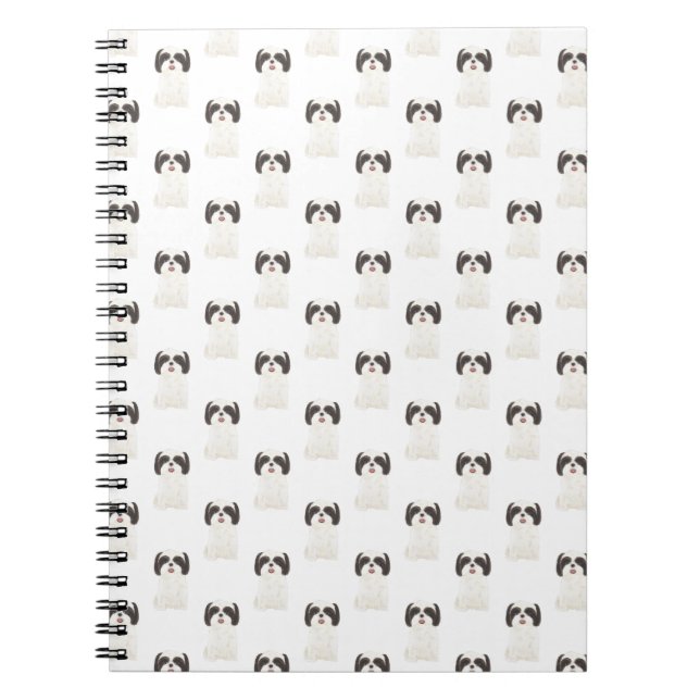Caderno Espiral Shih Tzu (preto e branco) (Frente)