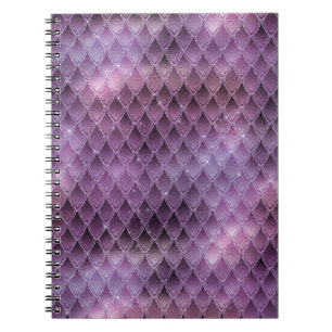 Caderno Espiral Shimmering Roxo Ombre & Glitter Dragon Scales