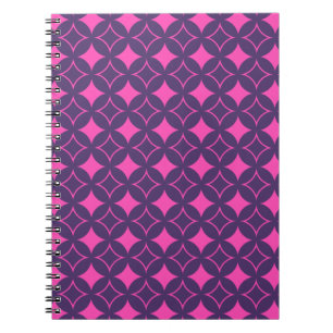 Caderno Espiral Shippo cor-de-rosa e roxo