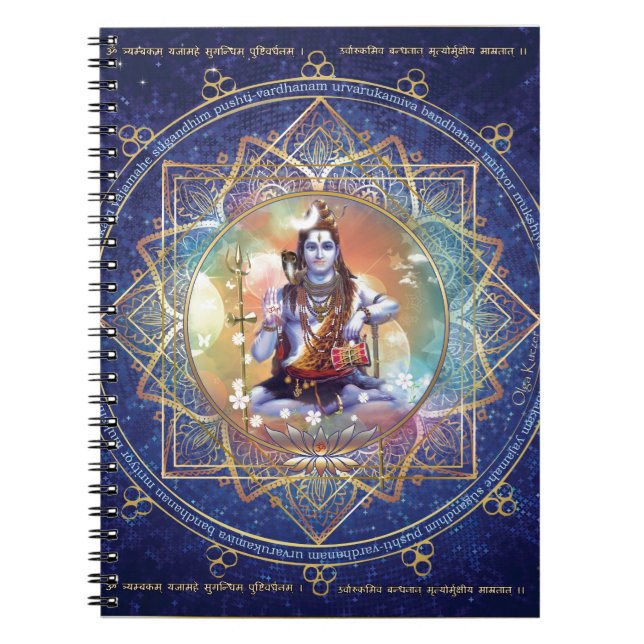 Caderno Espiral Shiva Mahamrityunjaya - karma que purifying (Frente)