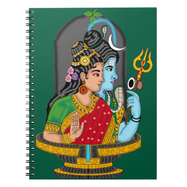 Caderno Espiral Shiva Parvati – Divine Love & Blessings (Frente)