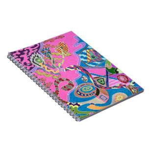 Caderno Espiral Shore rosa, Abstrato Art