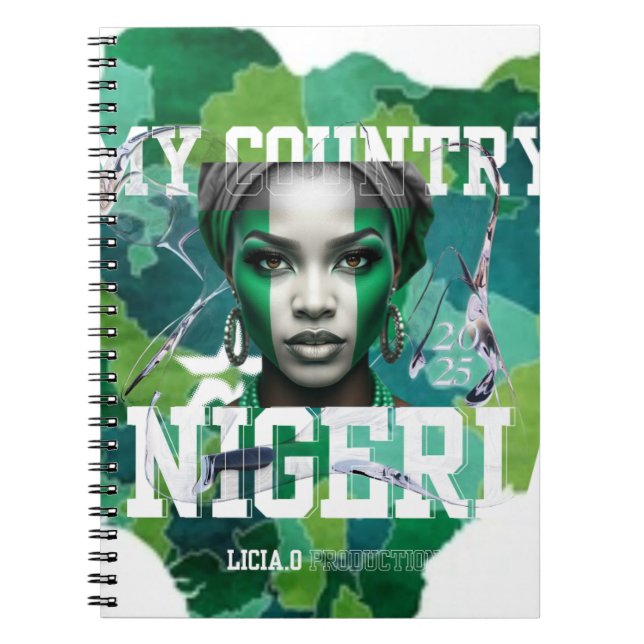Caderno Espiral Show your Naija pride in style! with lycia oe (Frente)