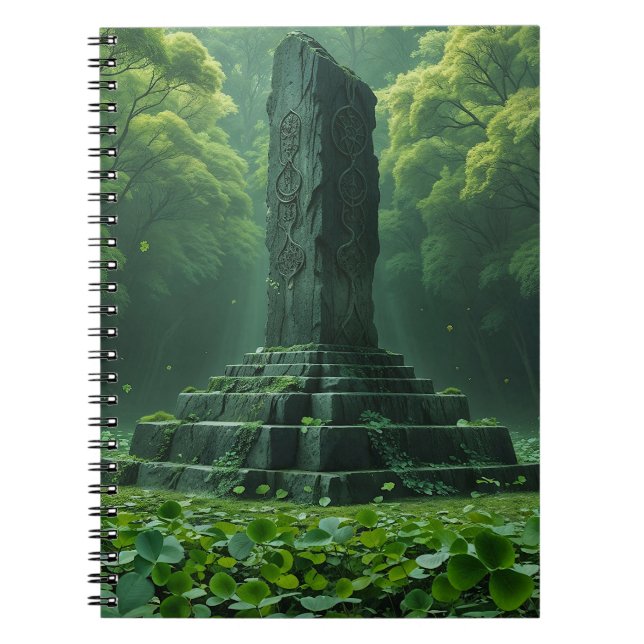 Caderno Espiral Shrine do Verde de Clover (Frente)