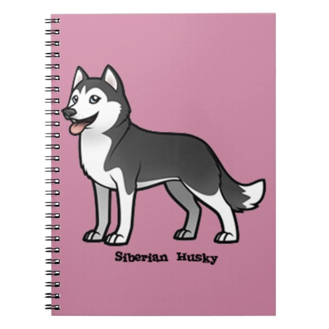 Caderno Espiral Siberian Husky (Frente)