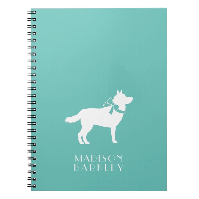 Caderno Espiral Siberian Husky Dog Puppy Malamut (Frente)