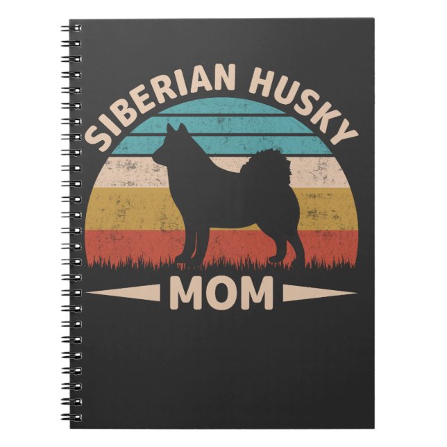 Caderno Espiral Siberian Husky Mãe Rouco Especial (Frente)