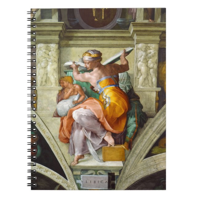Caderno Espiral Sibyl Líbia por Michelangelo (Frente)