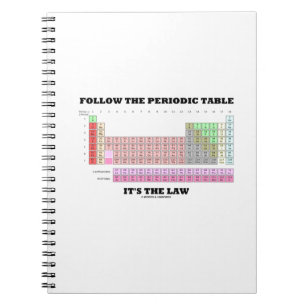 Caderno Espiral Siga a Mesa periódica É a Lei (Química)