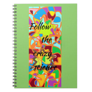 Caderno Espiral Siga o abstra louco das citações do preto do ór