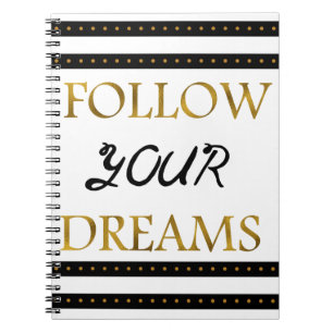 Caderno Espiral Siga seus sonhos inspirados